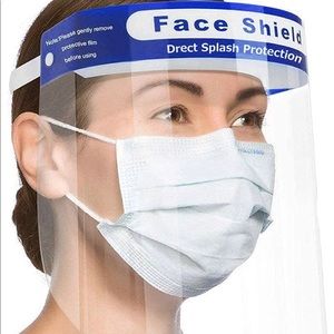 Face Shields Clear Plastic Protective